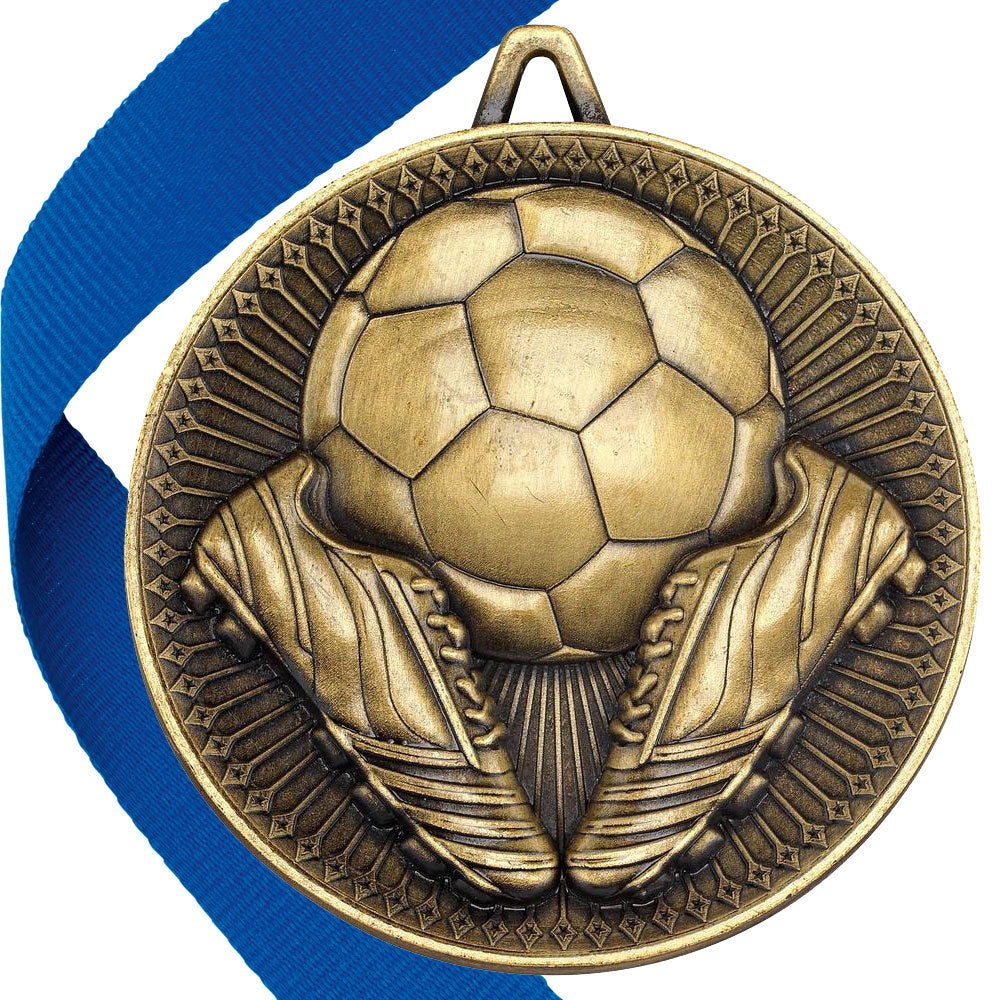 Football + Boots 60mm Medal