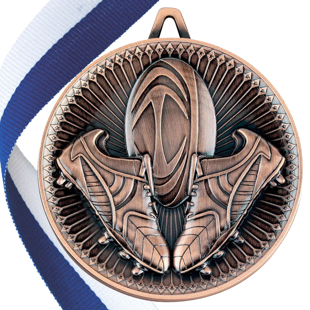 Rugby Antique Style 60mm Medal BW Trophies
