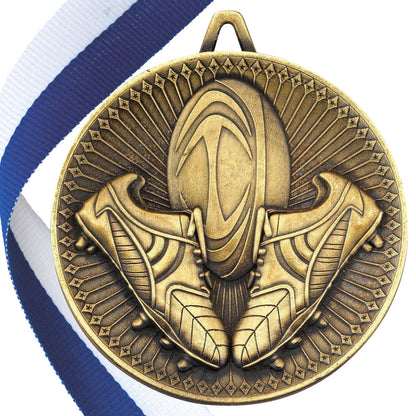 Rugby Antique Style 60mm Medal BW Trophies