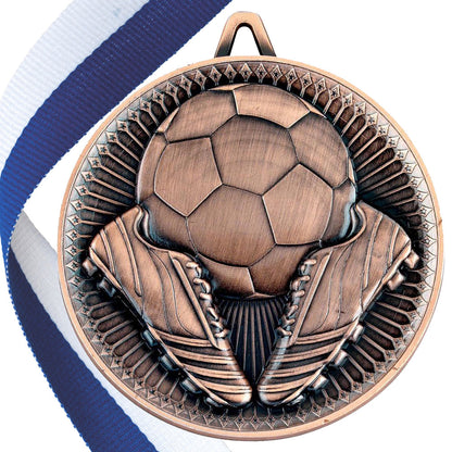 Football + Boots 60mm Medal
