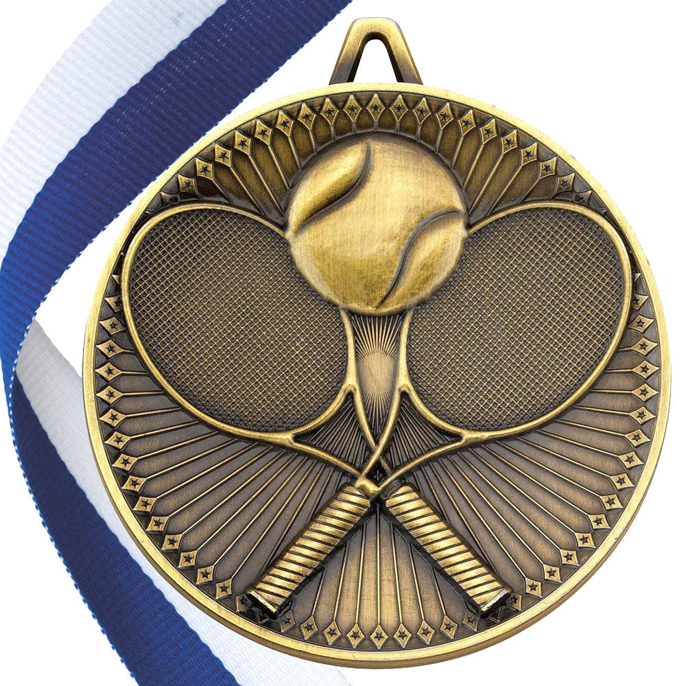 Tennis Antique 60mm Medal BW Trophies