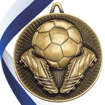 Football + Boots 60mm Medal