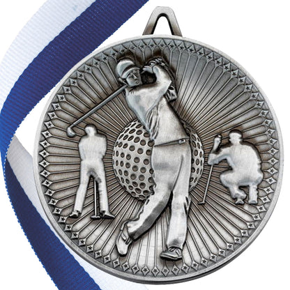 Golf Antique Style 60mm Medal