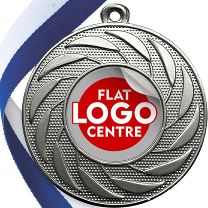 Spinner Design Medal flat centre - MINIMUM ORDER 100