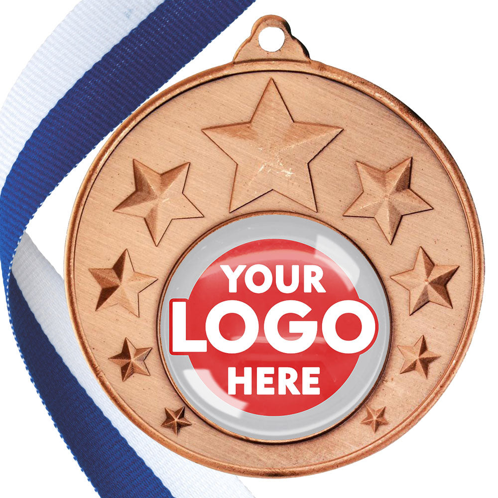50mm Multi Star Medal on a Ribbon
