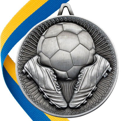 Football + Boots 60mm Medal
