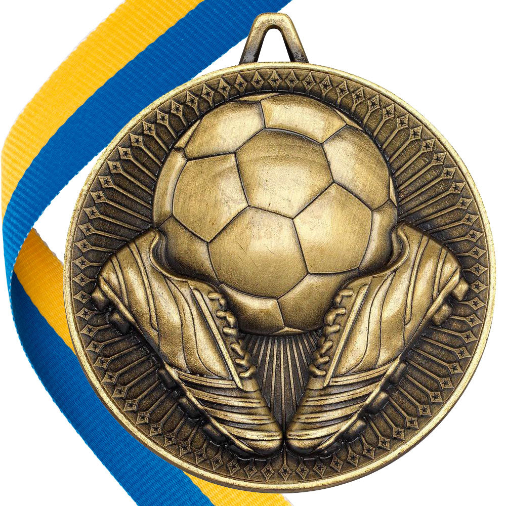 Football + Boots 60mm Medal