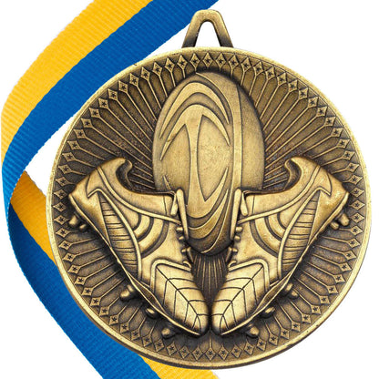 Rugby Antique Style 60mm Medal BW Trophies