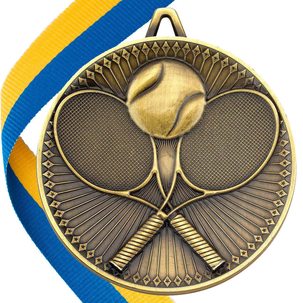 Tennis Antique 60mm Medal BW Trophies