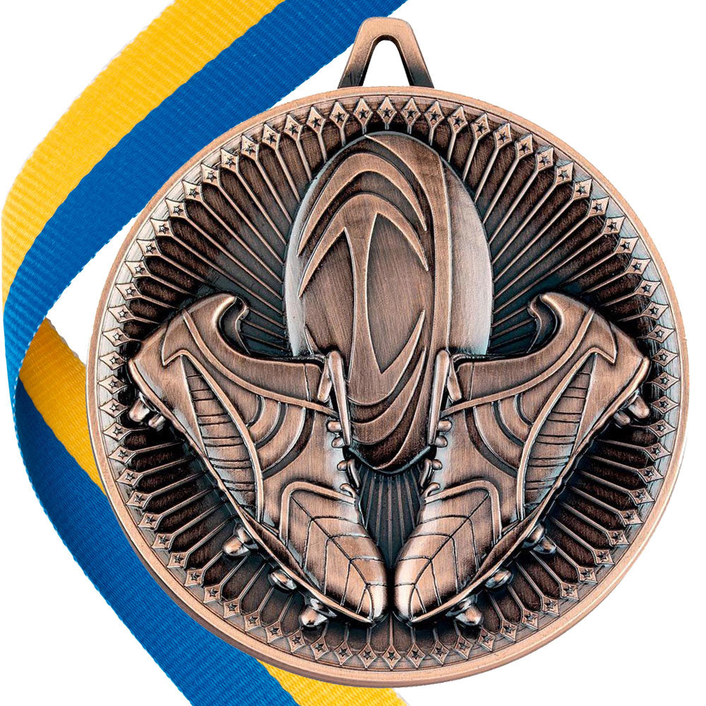 Rugby Antique Style 60mm Medal BW Trophies