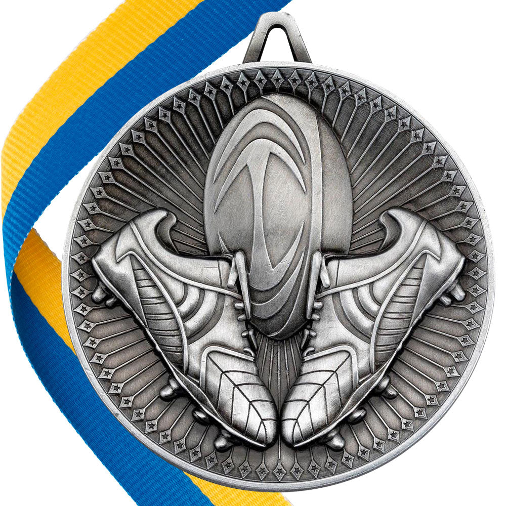 Rugby Antique Style 60mm Medal BW Trophies