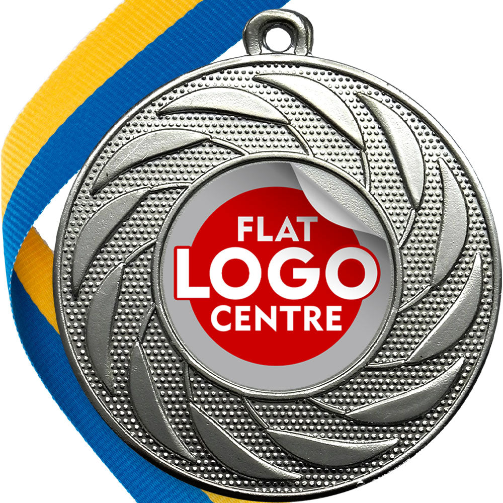 Spinner Design Medal flat centre - MINIMUM ORDER 100