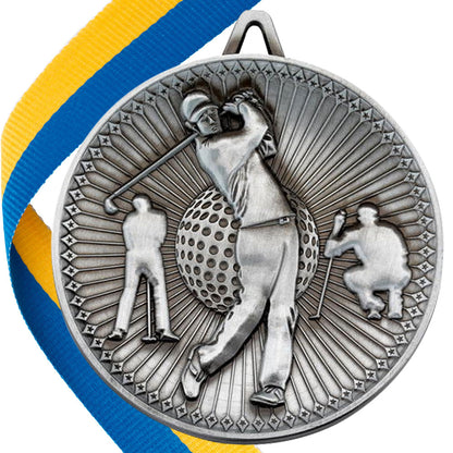 Golf Antique Style 60mm Medal