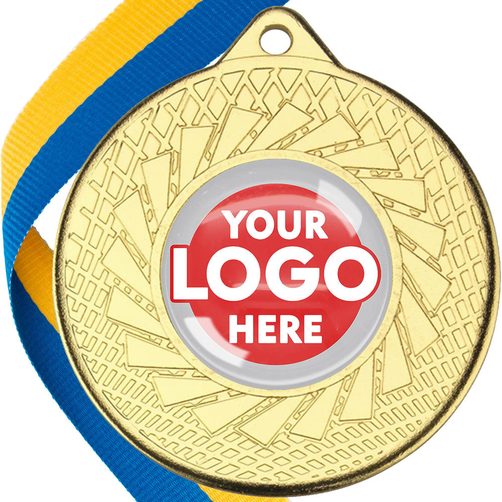 50mm Blade Design Wreath Medals on Ribbons