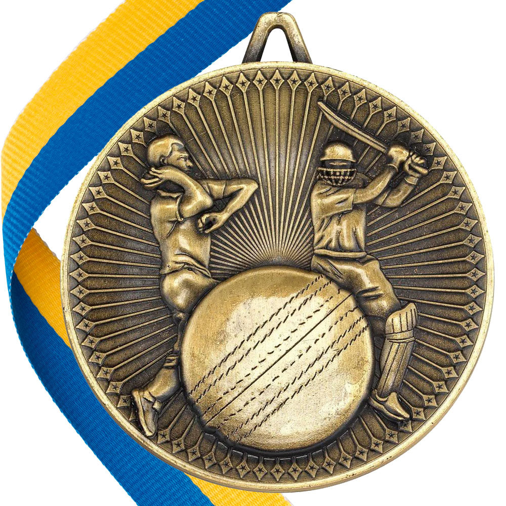 Cricket Antique 60mm Medal BW Trophies