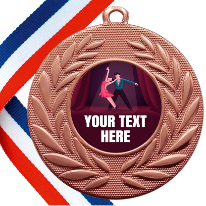 Set of Personalised Dance Wreath Medals On Ribbons
