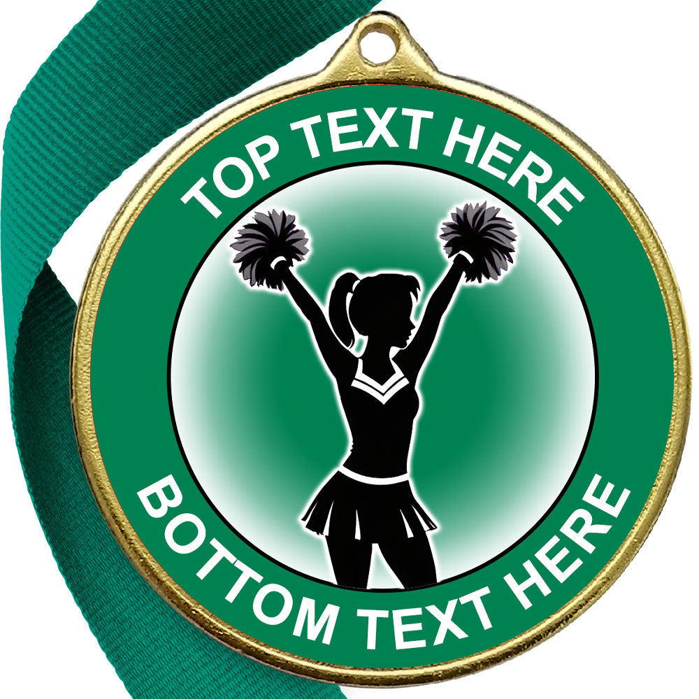 Cheerleading Medal Green cheerleading-medal-green