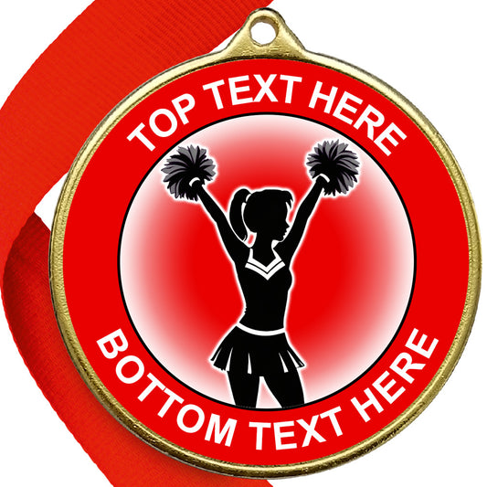 Cheerleading  Medal - Red