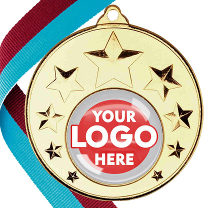 50mm Multi Star Medal on a Ribbon