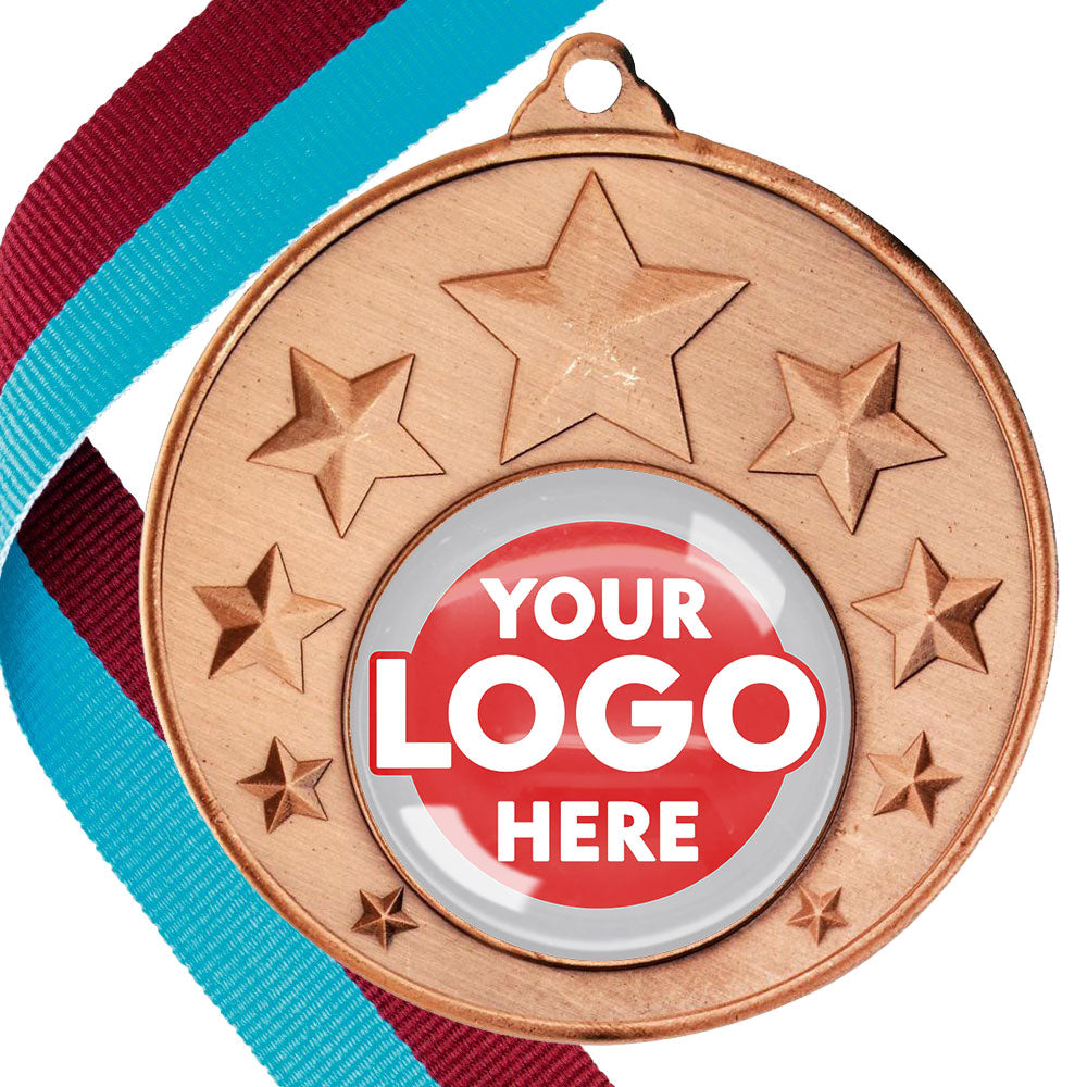 50mm Multi Star Medal on a Ribbon