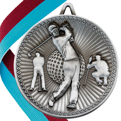 Golf Antique Style 60mm Medal
