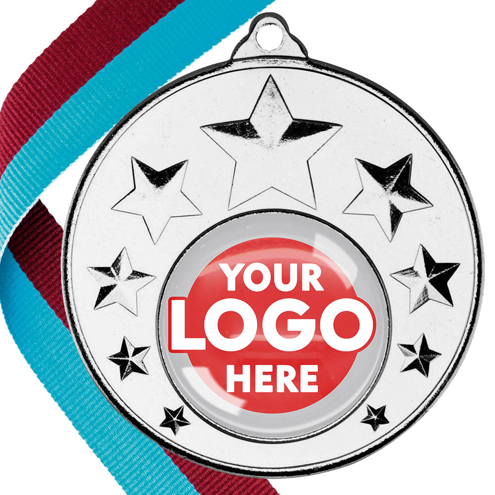 50mm Multi Star Medal on a Ribbon