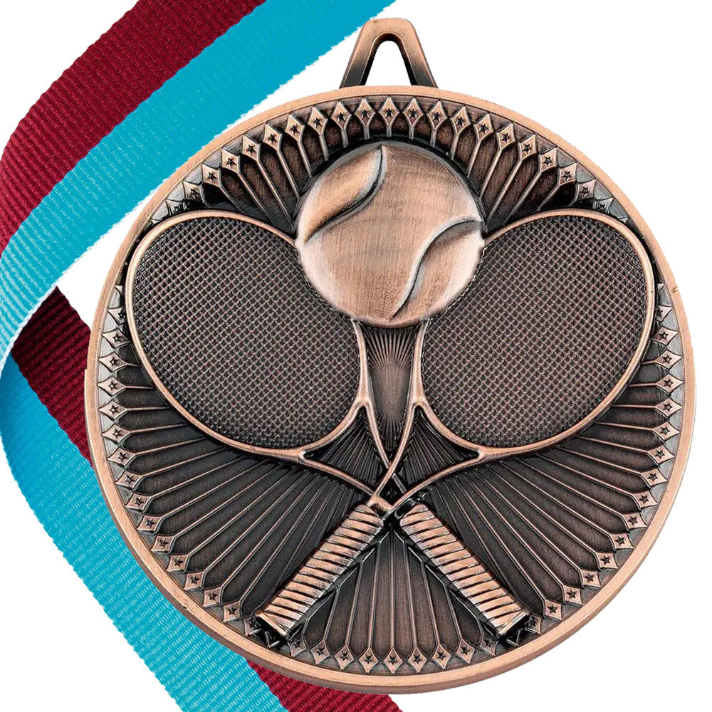 Tennis Antique 60mm Medal BW Trophies