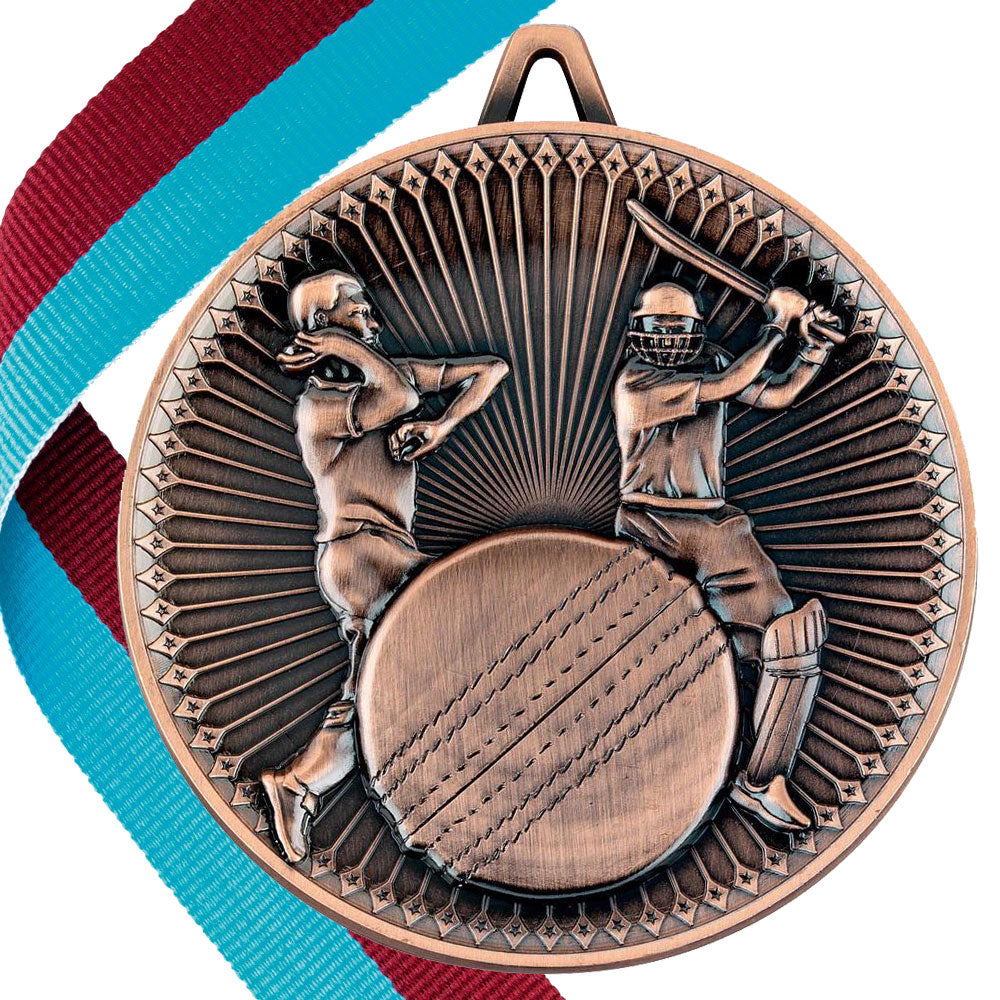 Cricket Antique 60mm Medal BW Trophies