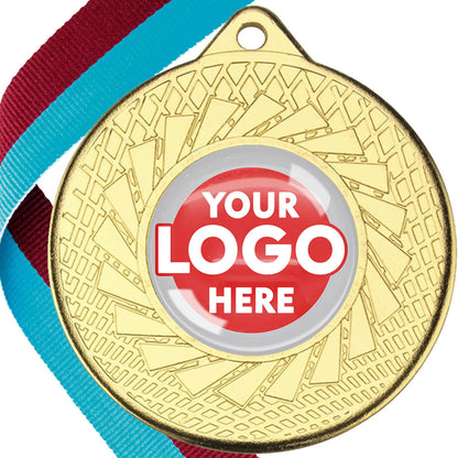 50mm Blade Design Wreath Medals on Ribbons