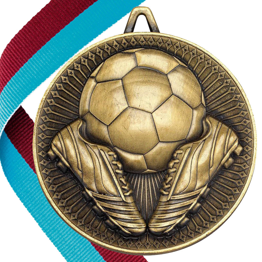 Football + Boots 60mm Medal