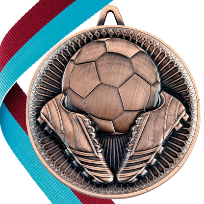 Football + Boots 60mm Medal