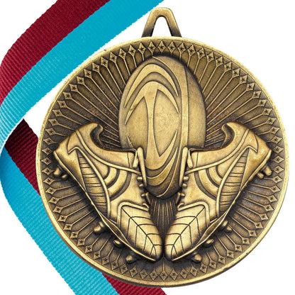 Rugby Antique Style 60mm Medal BW Trophies