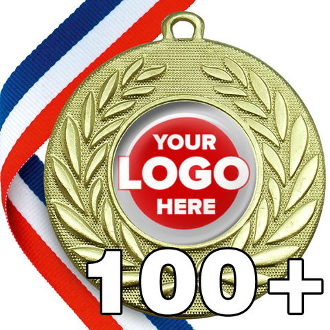 Classic Wreath Medals Domed - MINIMUM ORDER 100