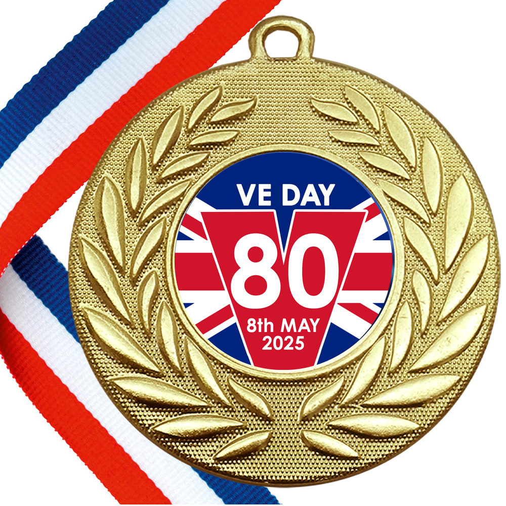 VE DAY Commemorative 50mm Medal to honour the 80th anniversary of VE Day 8th May 1945