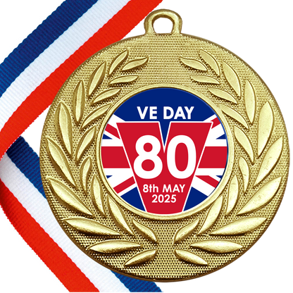 VE DAY Commemorative 50mm Medal to honour the 80th anniversary of VE Day 8th May 1945