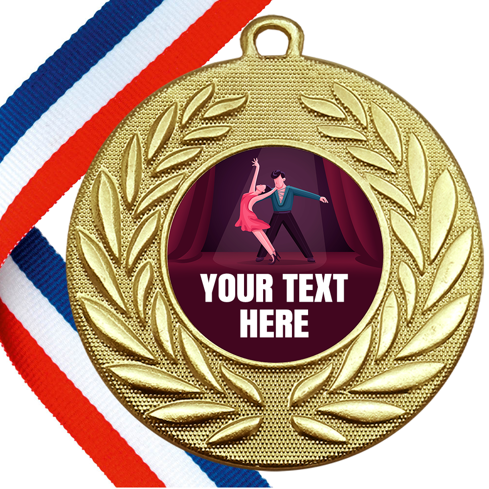 Set of Personalised Dance Wreath Medals On Ribbons