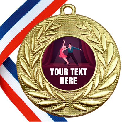 Set of Personalised Dance Wreath Medals On Ribbons