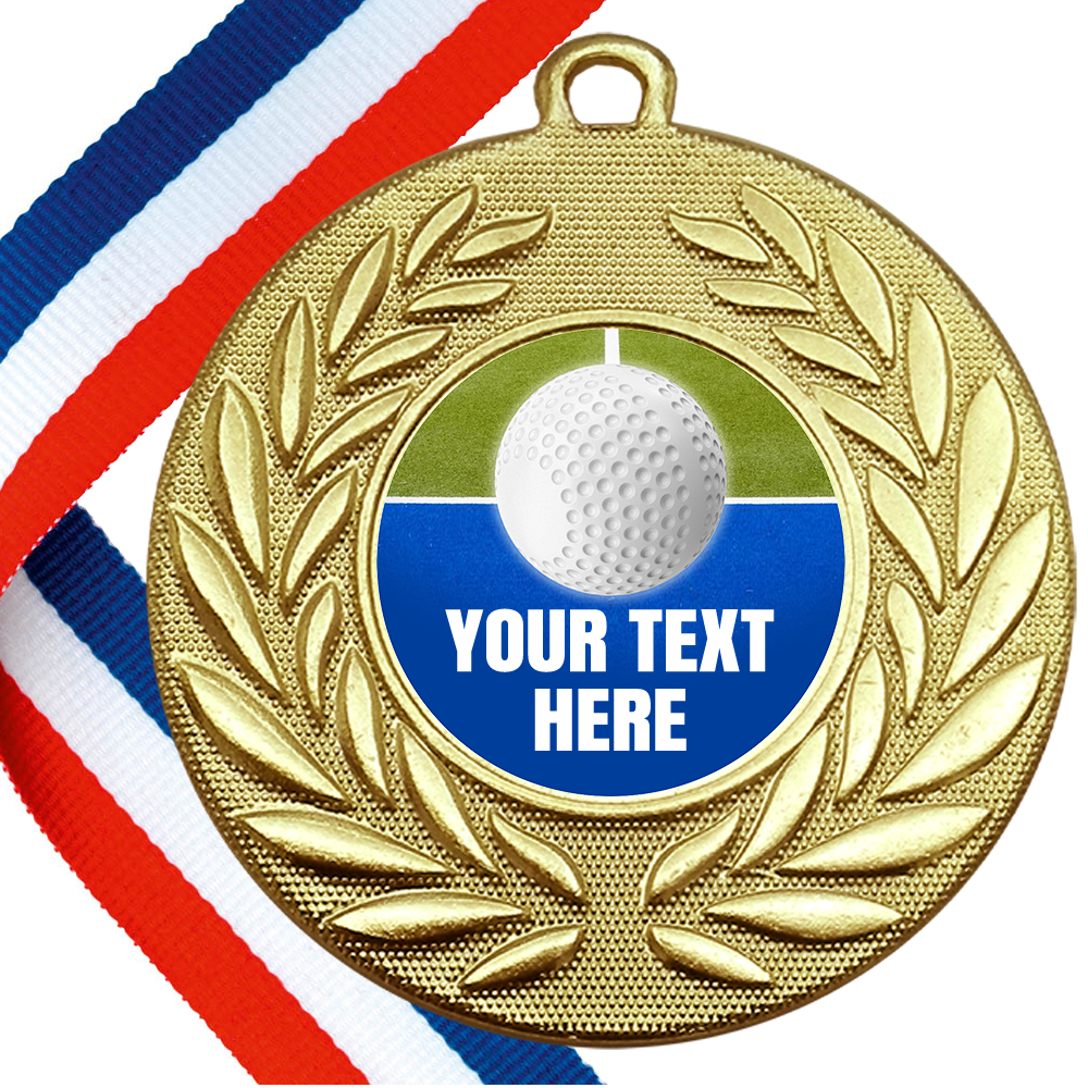 Set of Personalised Field Hockey Wreath Medals On Ribbons
