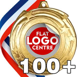 Orbital Design Medal flat centre - MINIMUM ORDER 100