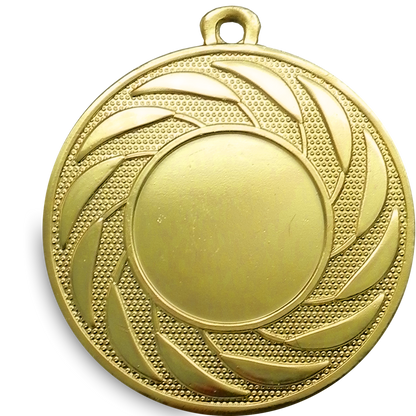 Spinner Design Medal with Flat Logo Sticker