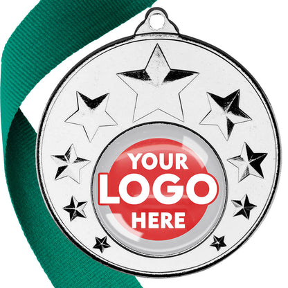 50mm Multi Star Medal on a Ribbon