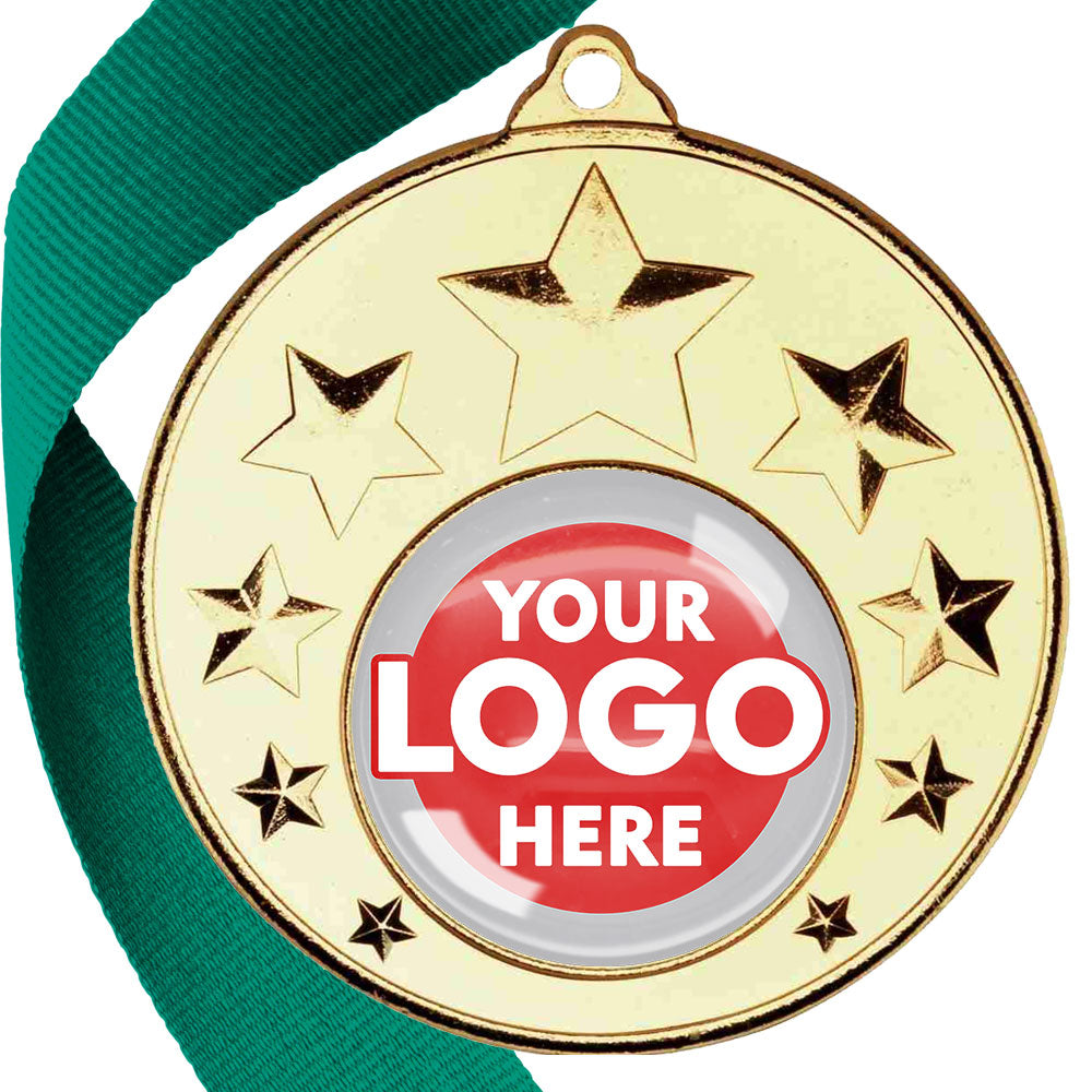 50mm Multi Star Medal on a Ribbon