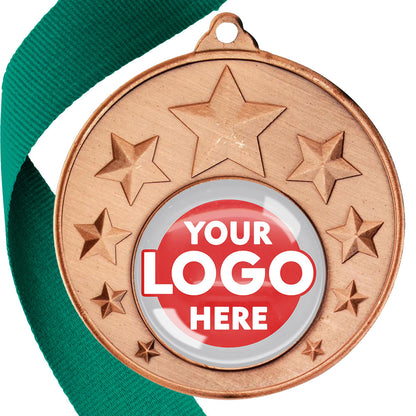 50mm Multi Star Medal on a Ribbon