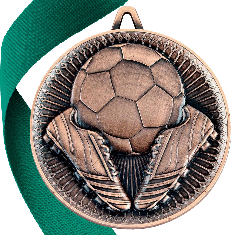 Football + Boots 60mm Medal