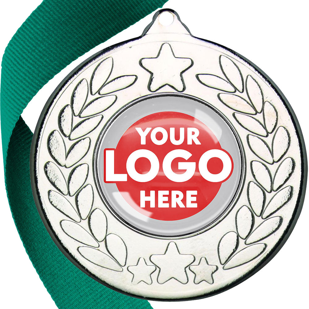 The Glossy 50mm Classic Star Medal on a Ribbon MINIMUM ORDER 100