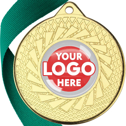 50mm Blade Design Wreath Medals on Ribbons