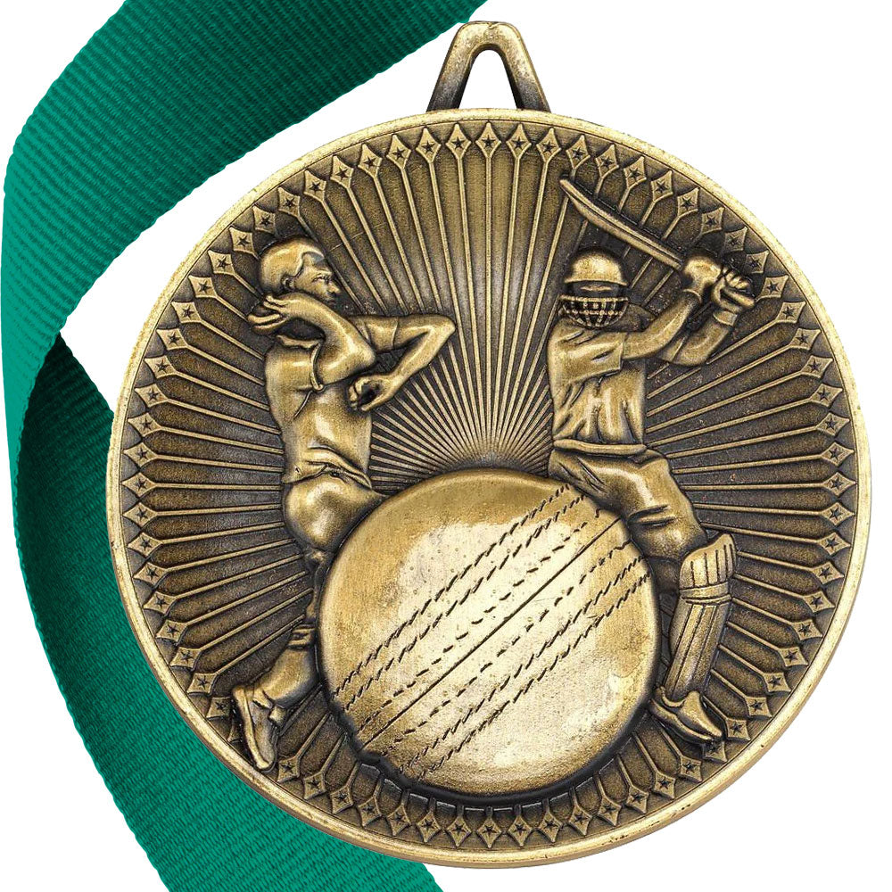 Cricket Antique 60mm Medal BW Trophies