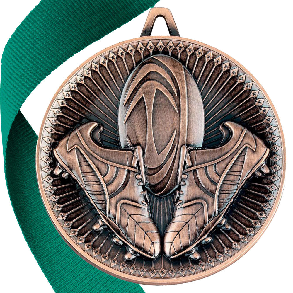 Rugby Antique Style 60mm Medal BW Trophies