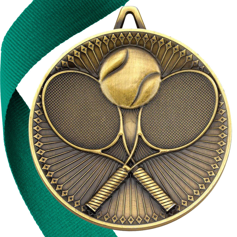 Tennis Antique 60mm Medal BW Trophies
