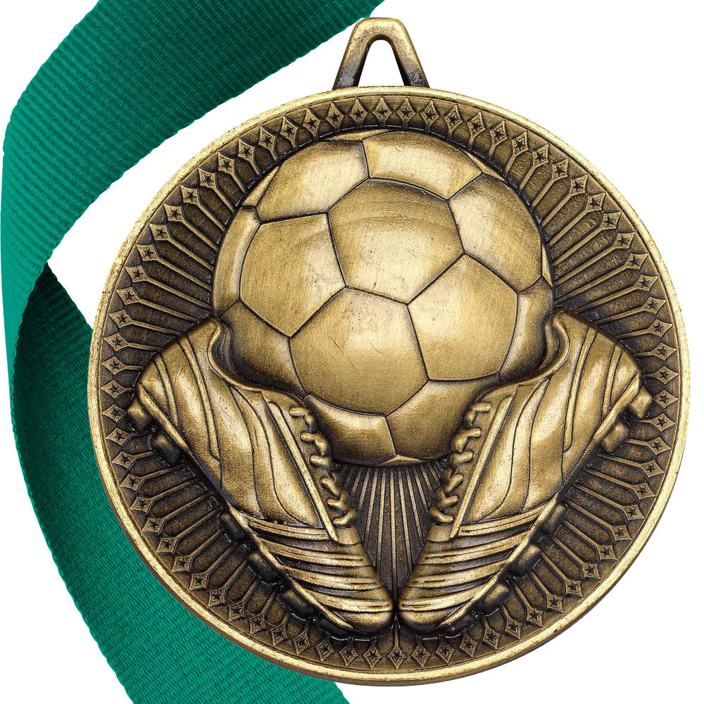 Football + Boots 60mm Medal